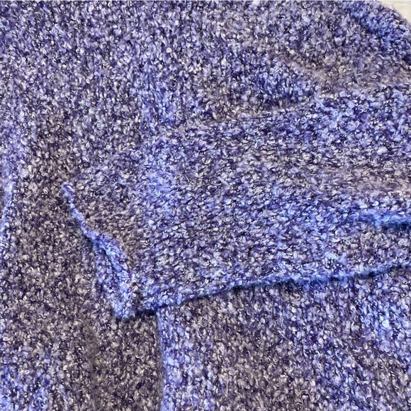 FREE PEOPLE OVERSIZED BFF COWL NECK PURPLE COZY SWEATER - SIZE M - Picture 9 of 10